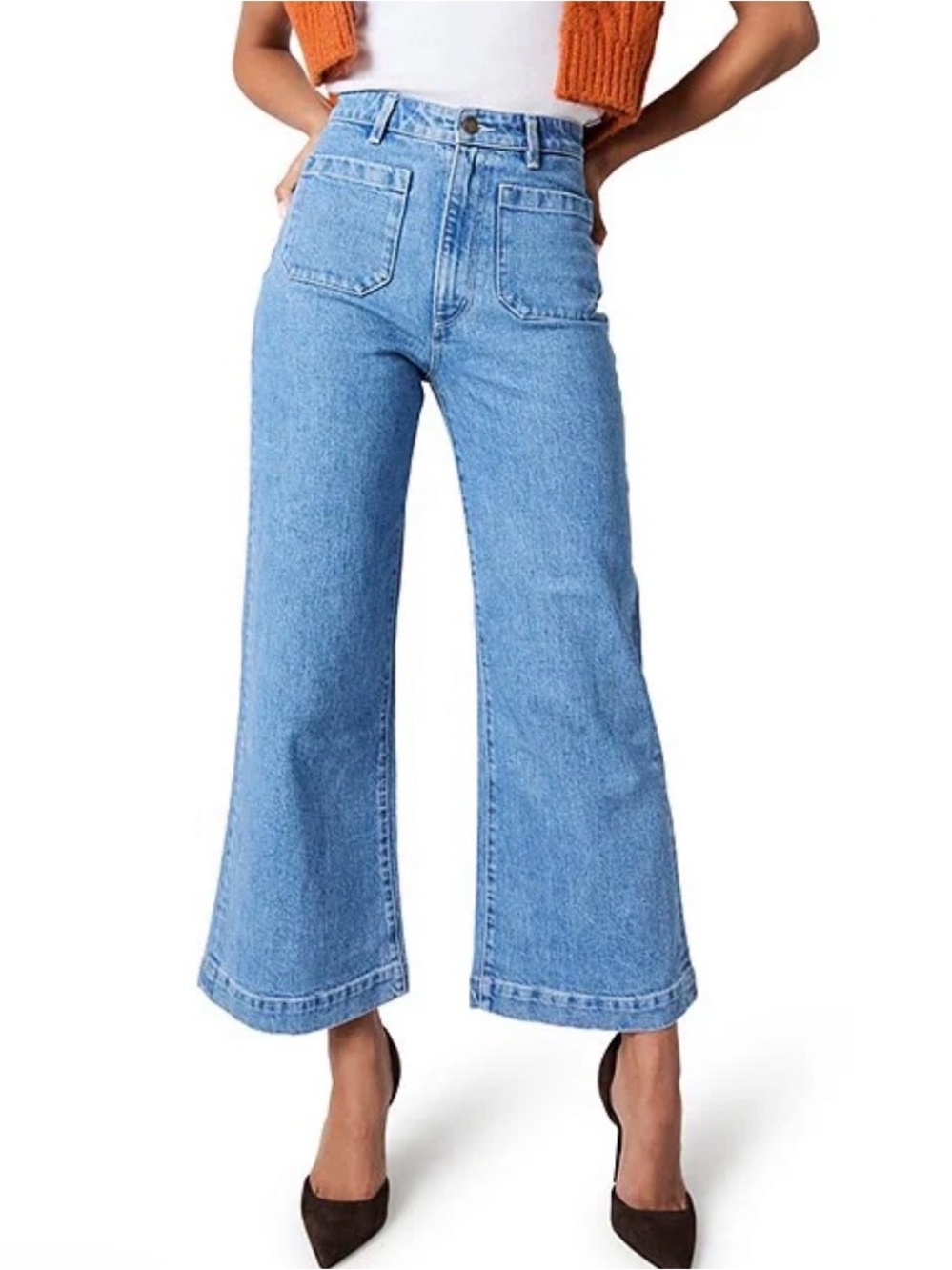Rolla’s Sailor High Rise Wide Leg Jeans Mid Vintage Blue Size 28 NWT